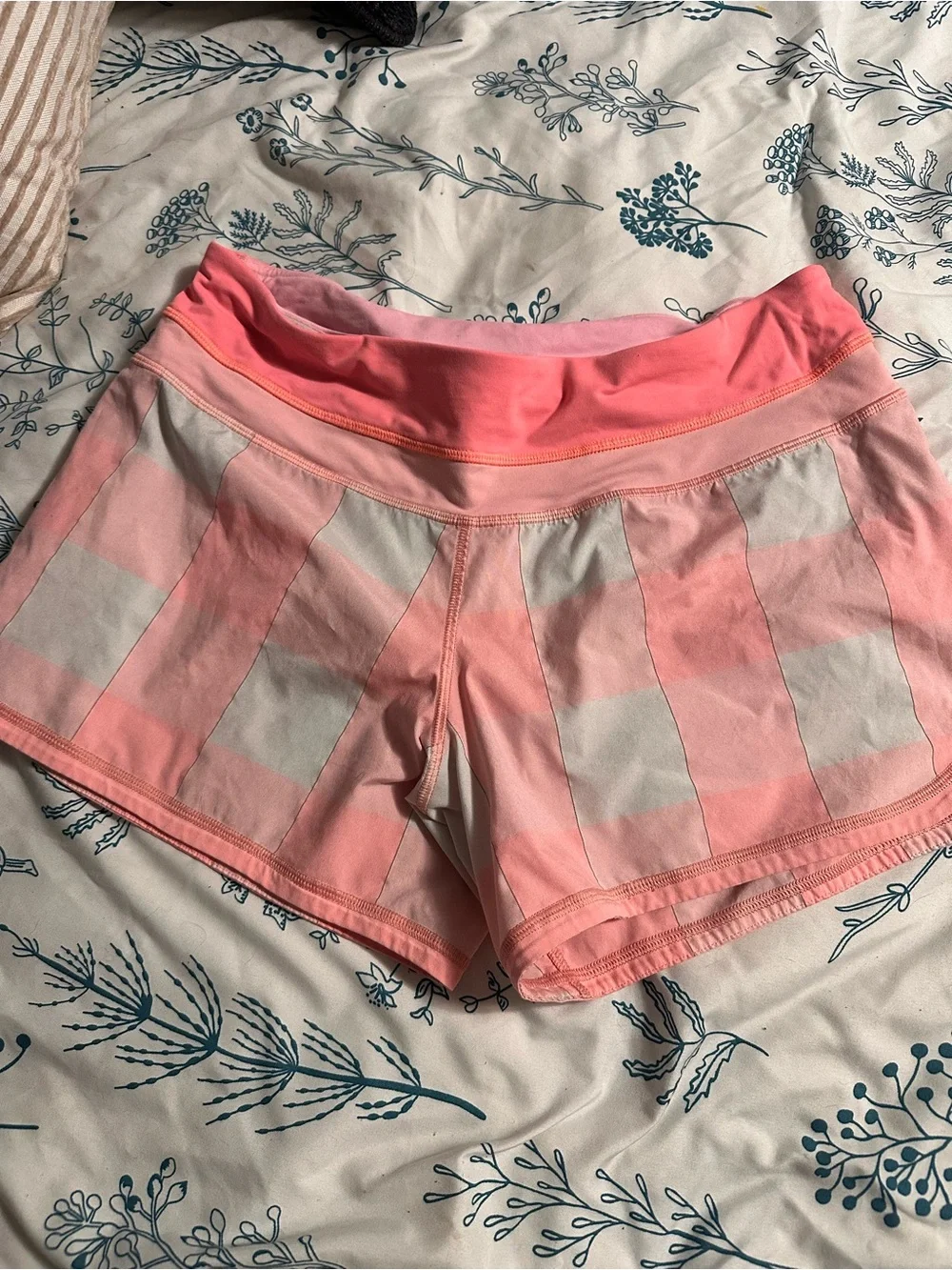 Lululemon Pink Plaid Shorts
